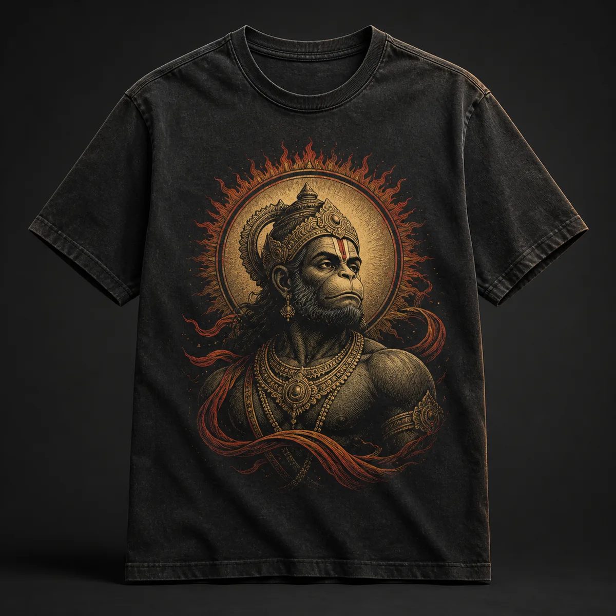 Hanuman Diwali Drop T-shirt with the Solar Devotion print on the back